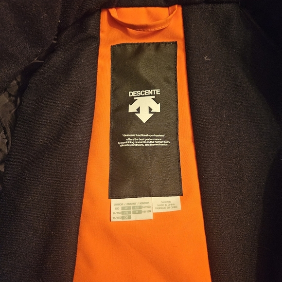 Descente Navy Detachable Hood Softshell Zip Jacket Junior 14 Ski Hike EUC - Picture 7 of 14